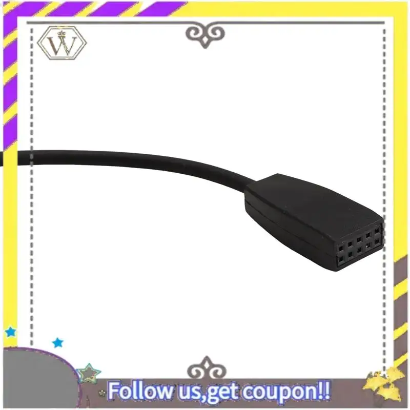 ABXV-High Quality Black 10 Pin 3.5 Mm Jack Socket Car USB AUX IN Adapter Cable For BMW E39 E53 BM54 X5 E46