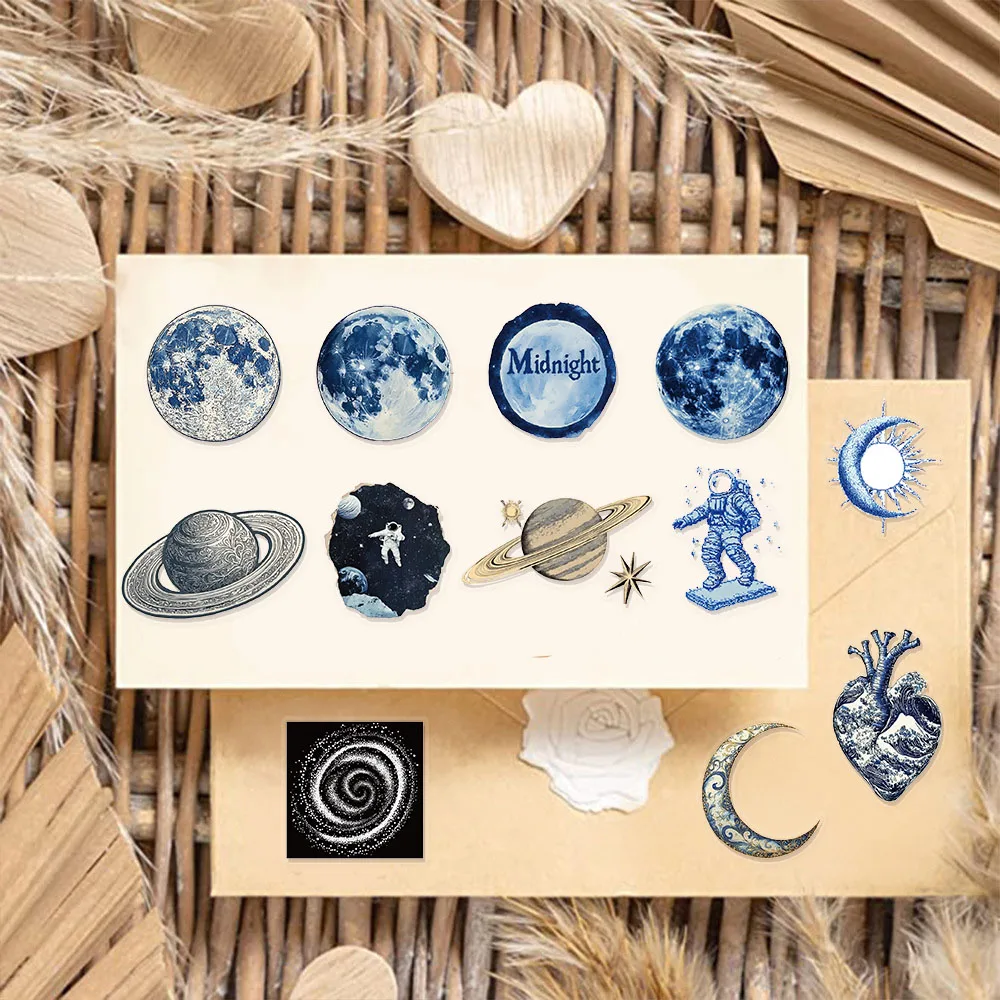 50 قطعة من ملصقات الحيوانات الأليفة الإبداعية من Blue Sky Sci Fi، كتيبات يدوية للأمتعة، مكبرات صوت للتزلج على كوب الماء