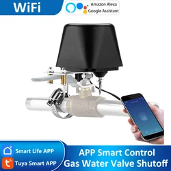 Controlador de válvula inteligente de agua, temporizador de apagado, aspersor, controlador de válvula de Gas, Control remoto por aplicación Smart Life, Tuya, Alexa, Google, WiFi