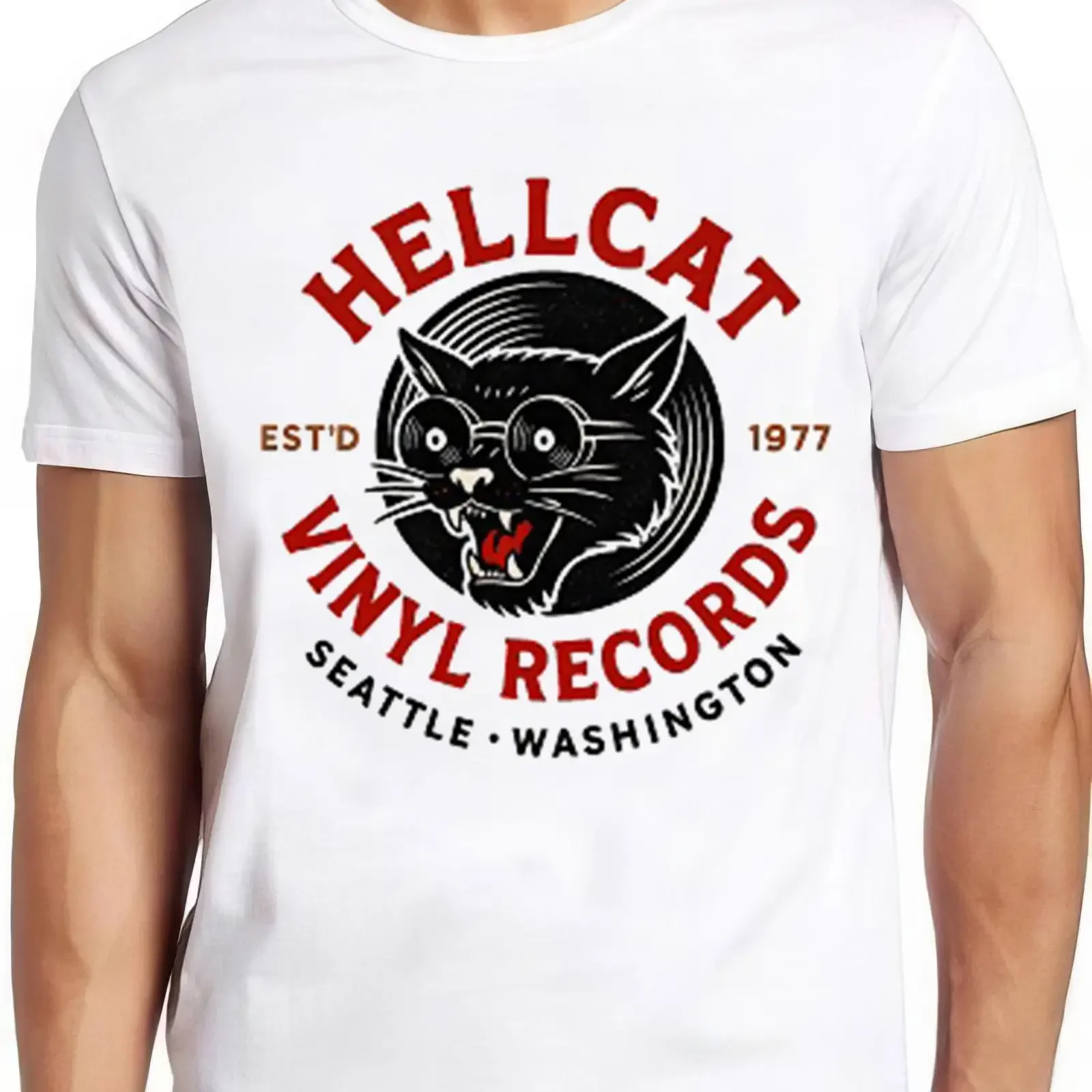 Vinyl Records Inspired Parody Seattle Record Store Music Dj Player Cool T Shirt 2785 vintage Washed fashion Stylish Soft