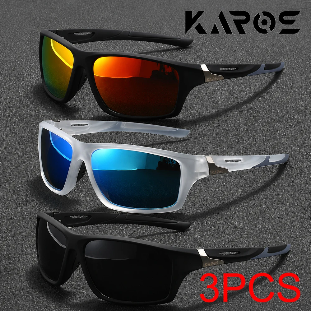 

3PCS/Set KAROS Sunglasses Polarized UV400 Fashion Sports Personalized Glasses Round Frame Men's And Women's UV400 Eyewear YZ2012
