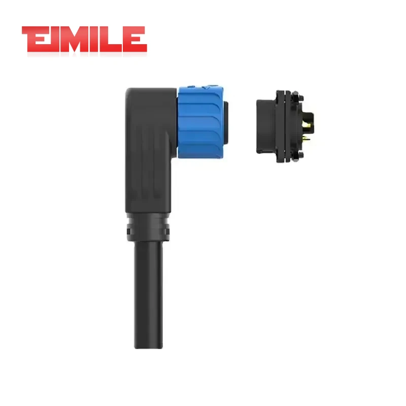M23 50A 2+1+5 Lithium Battery Connector Waterproof IP67 Male Female Plug Socket New Energy Electric Bicycle Charging Port Cable