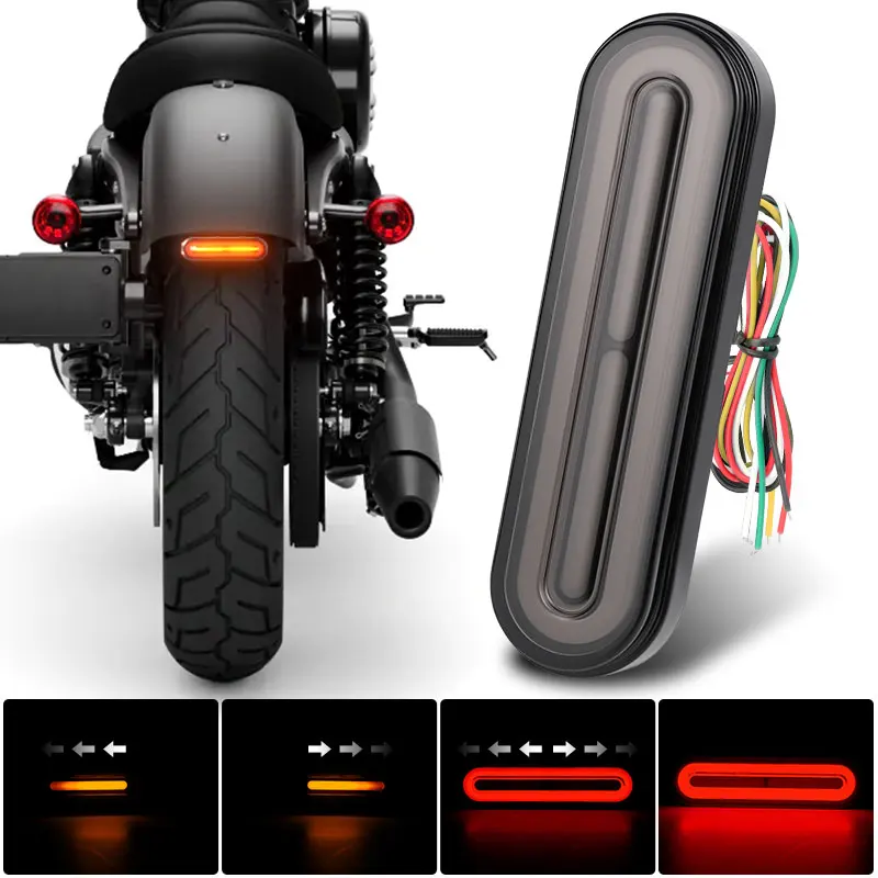 

Motorcycle LED Tail Lights with turn signal lamp DRL Moto Flash Red rear brake stop lights Taillight for Dirt Pit Bike ATV UTV