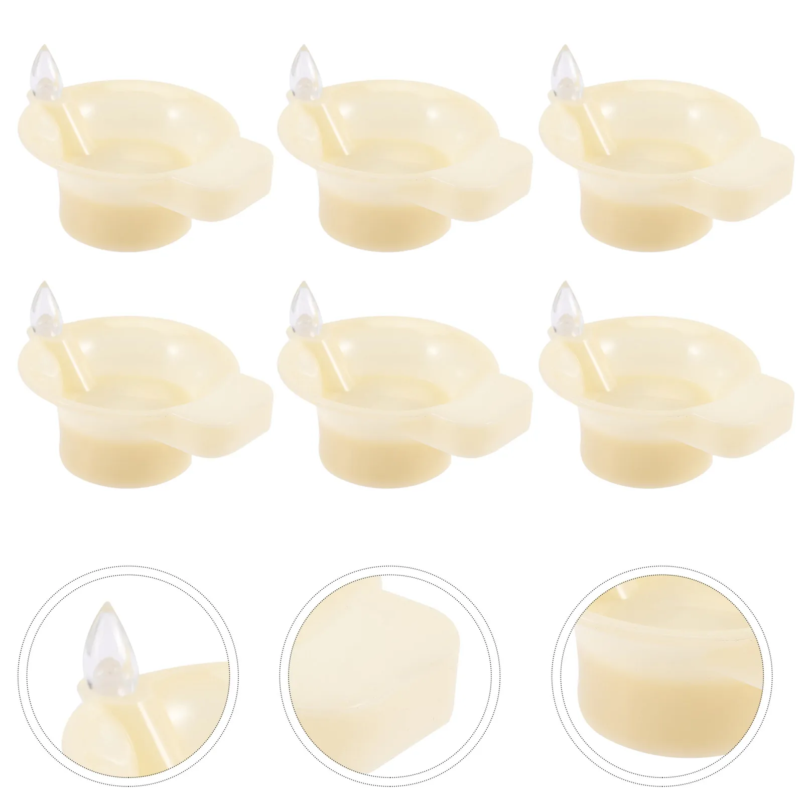 12Pcs Floating Pool Lights LED Waterproof Lamps Flameless Flickering Lights for Wedding Aisle Bathroom Decorative Use