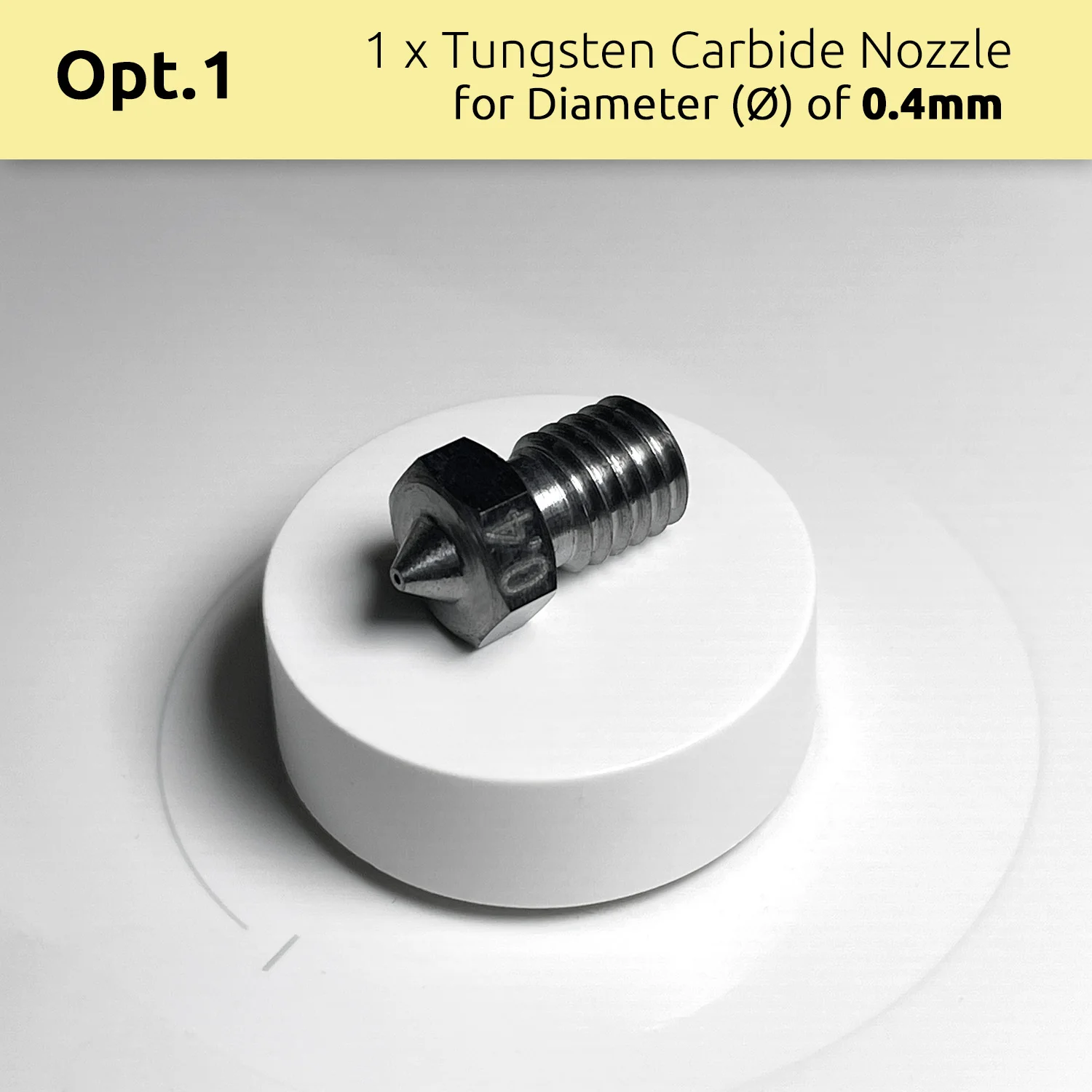 makerPanda Unibody Tungsten Carbide Nozzle for 3D Printers in Thread size of M6 1.75mm High Flowability Wear Resistance