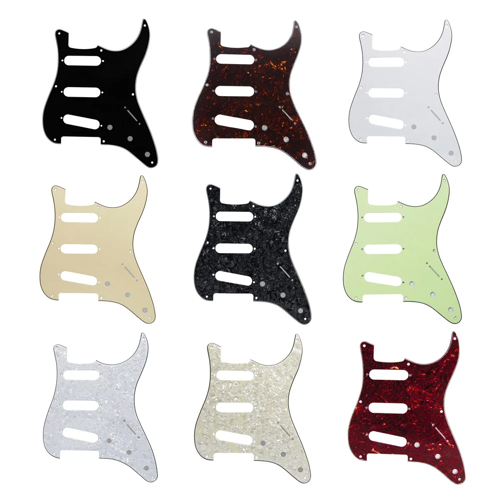 USA Vintage 8 Holes ST SSS Strat Guitar Pickguard with screws Black Pearl ST Scrach Plate Various Colors Fits for Fender Strat