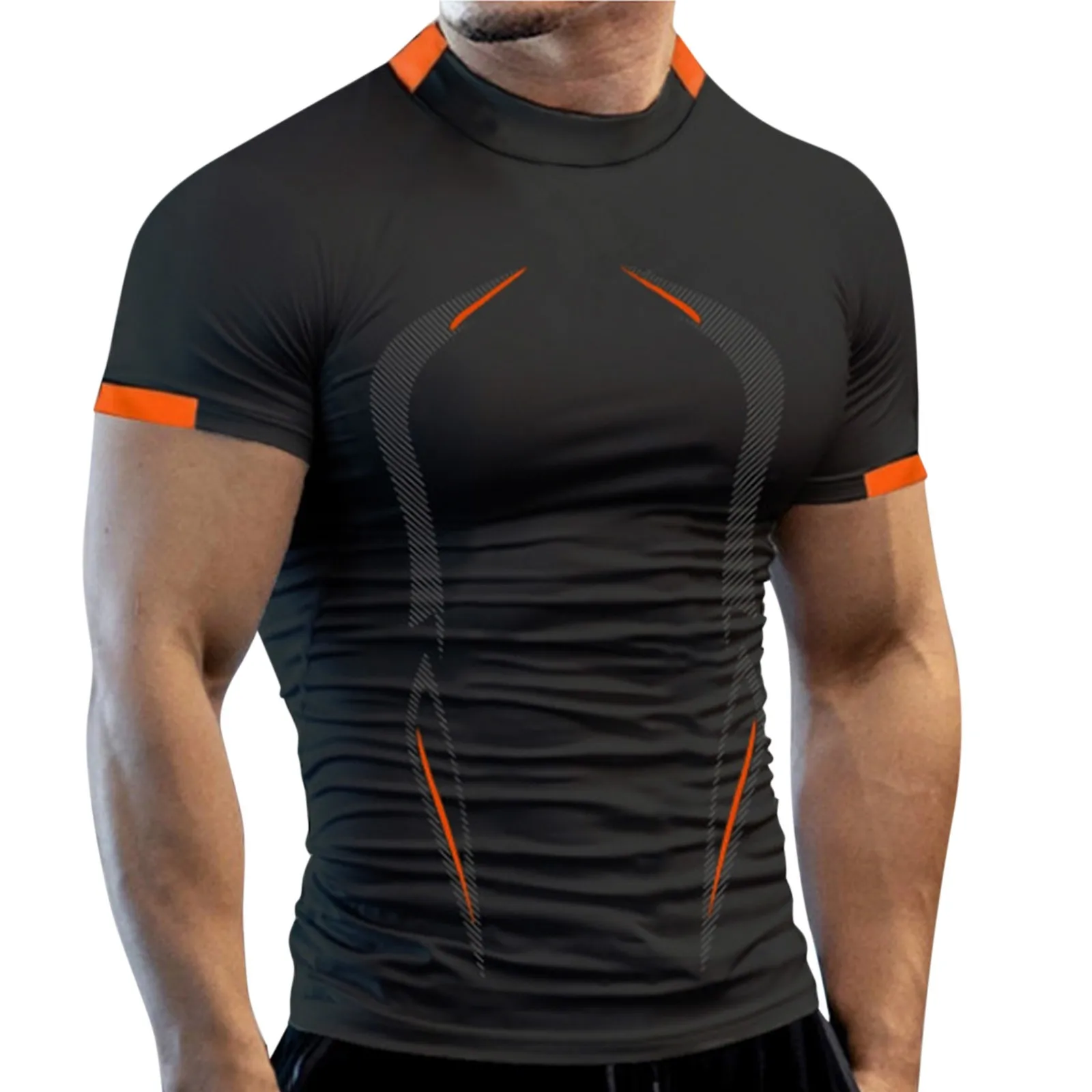 Summer Gym Sport T Shirt Men Quick Drying Running Shirt Men Workout Training Tees Fitness Tops Jogger T-shirt