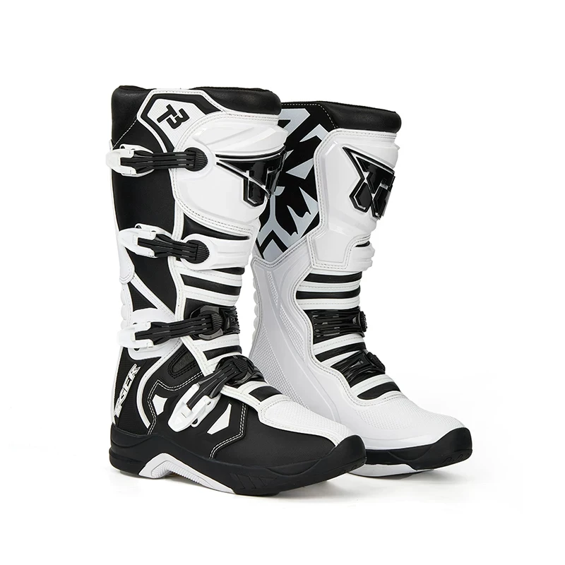 TR T3 Motorcycle Riding Shoes Long Protective Riding Boots Racing Shoes All Seasons Wear-resistant Anti Slip Motorcycle Boots