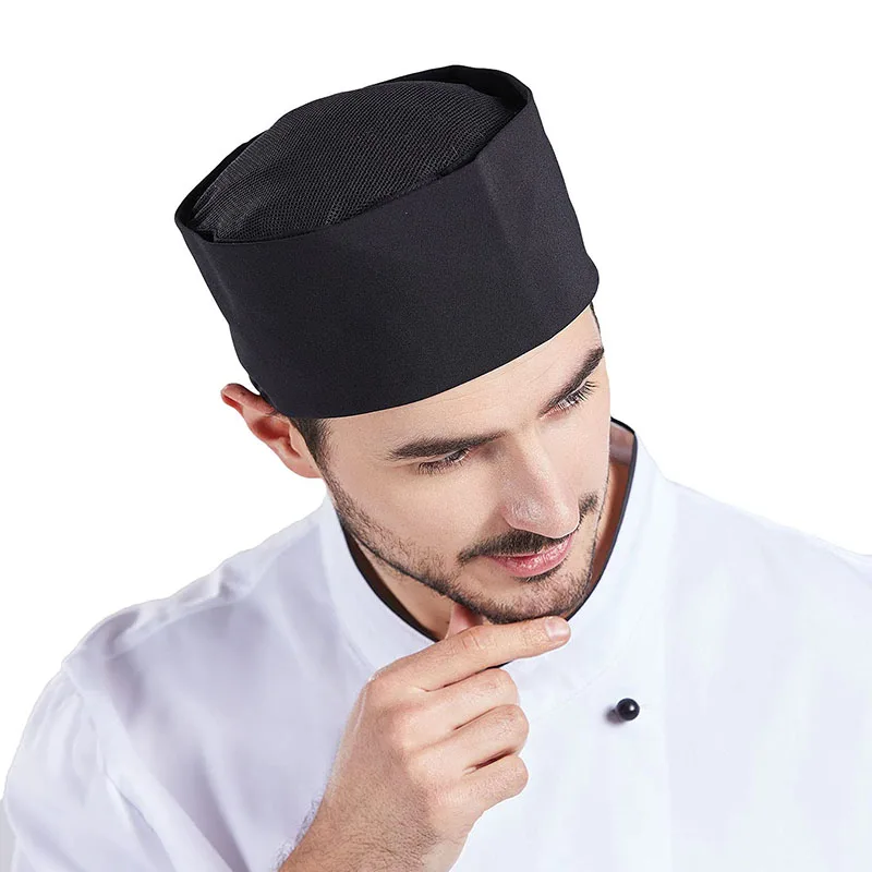 Restaurant Kitchen Cooking Both Sexes Chef Hat Double Layer Breathable Net Elastic Band Hat Hotel Catering Serve Waiter Cook Cap