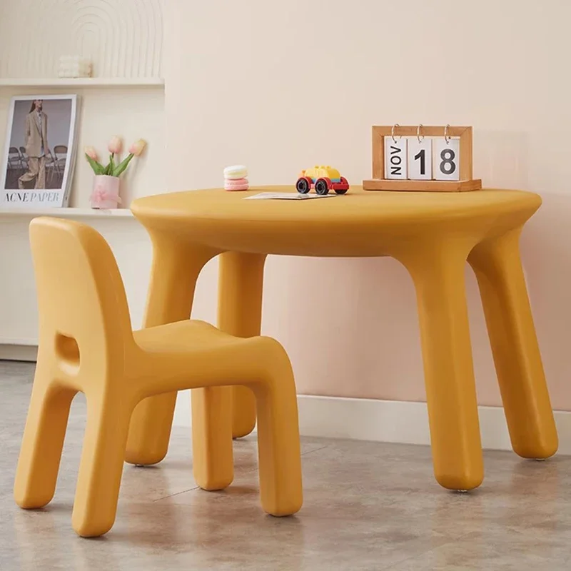 Mesa de plástico para habitación de niños, juego de mesa y sillas para niñas, Mesa Infantil para niños, muebles de mesas preescolares para niños