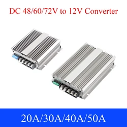 DC 48/60/72V to12V Power Converter 20A 30A 40A 50A Automatic Buck Regulator Step-Down Voltage Power Supply Module For Car
