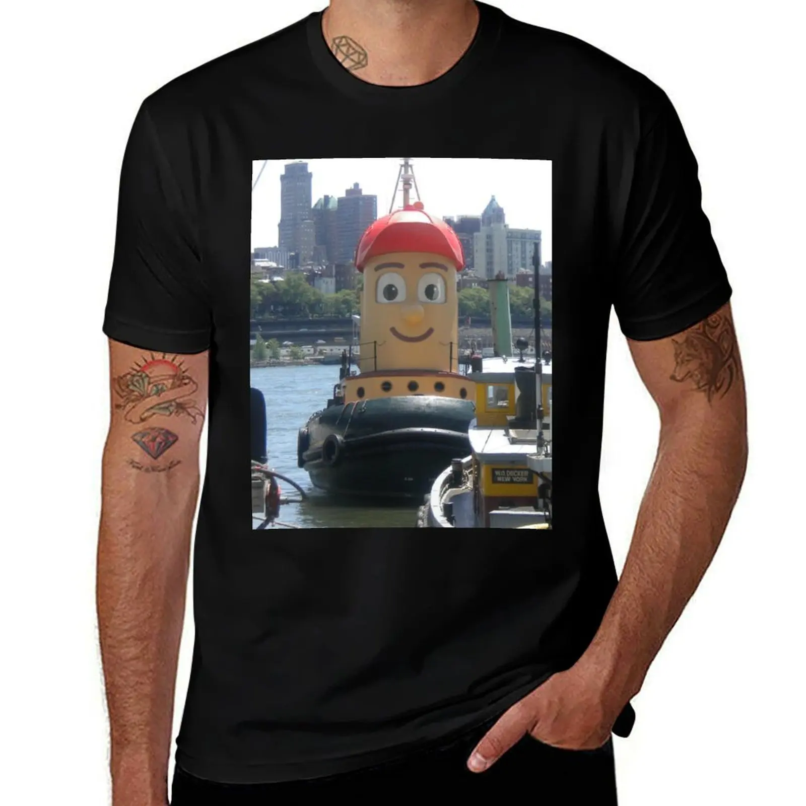 Theodore Tugboat T-Shirt Plus Size Quick Dry Sports Tee