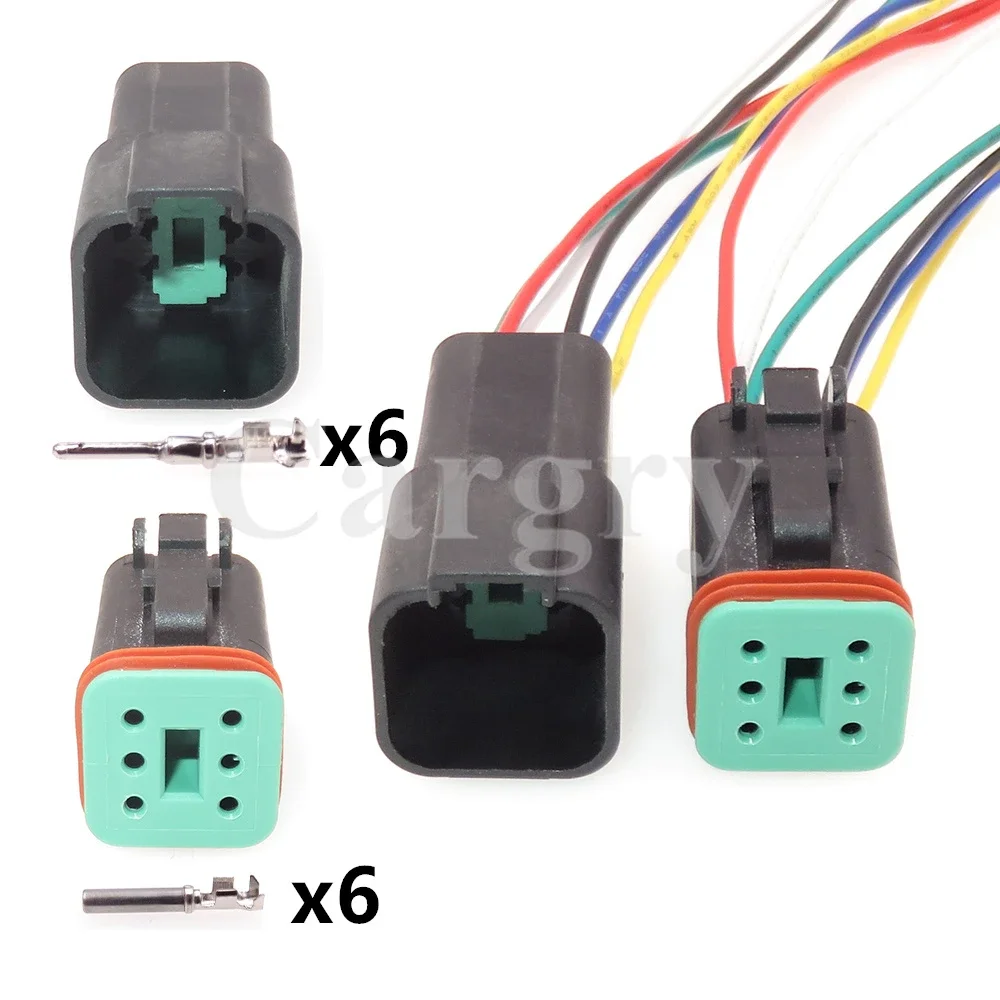 

1 Set 6P DT06-6S DT04-6P AC Assembly Car Daytime Running Light DRT Wire Harness Socket Auto Modification Connector Parts