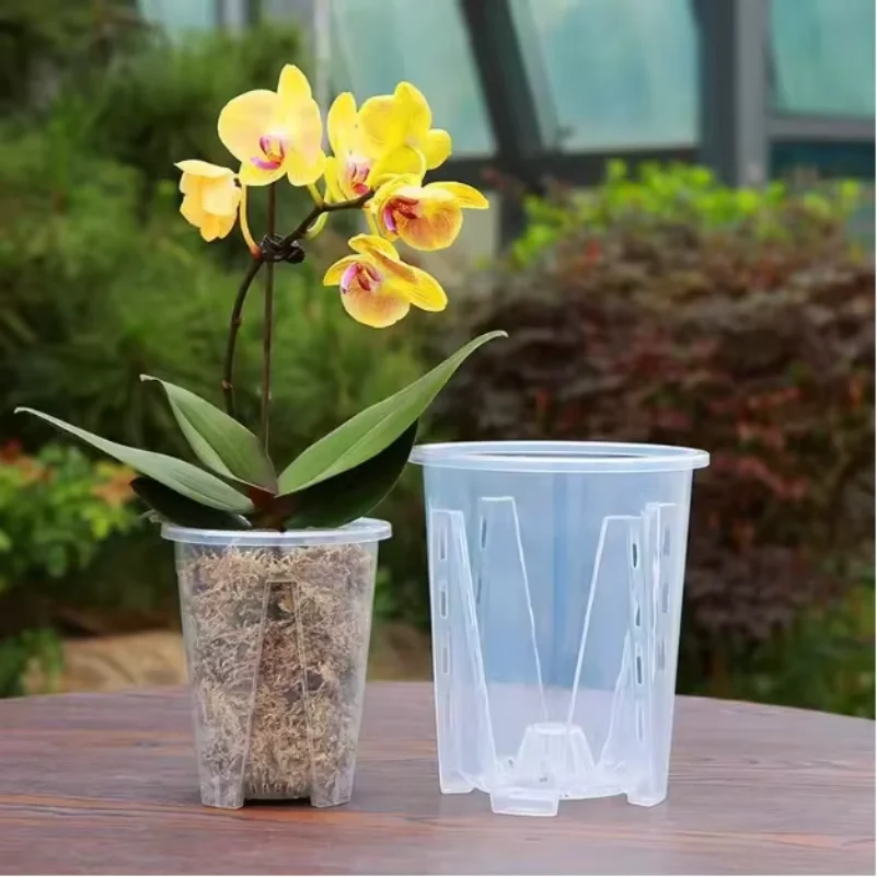 1-4PCS Orchid Pots with Stomata Breathable Slotted Planting Garden Root-control Pot for Phalaenopsis Foliage Plants Succulents