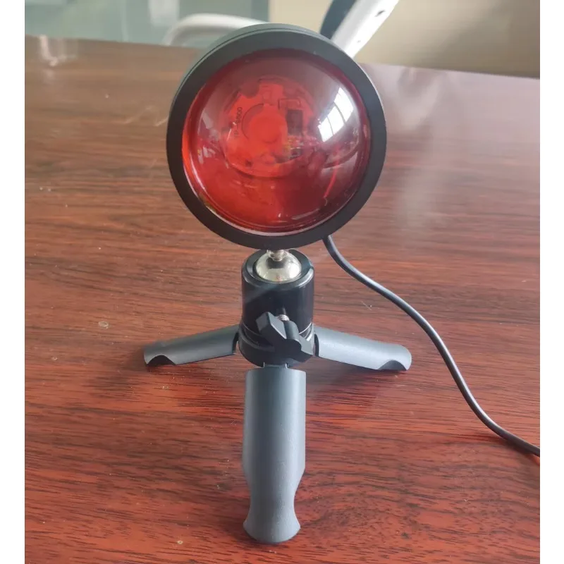 Hot-selling sunset projection tripod, red 5W glass lens aluminum high-brightness night lamp, desk lamp, mini yellow night light