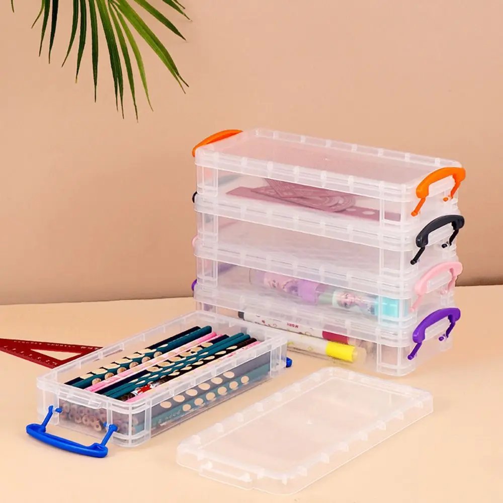 Portable 3/6-layer Paintbrush Box Color Watercolor Watercolor Storage Multi-function Detachable Pen Storage Box ID Card