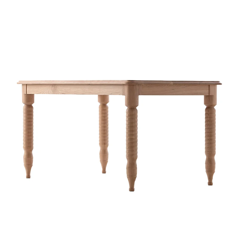 

Modern and minimalist design of solid wood rectangular dining table for small household use