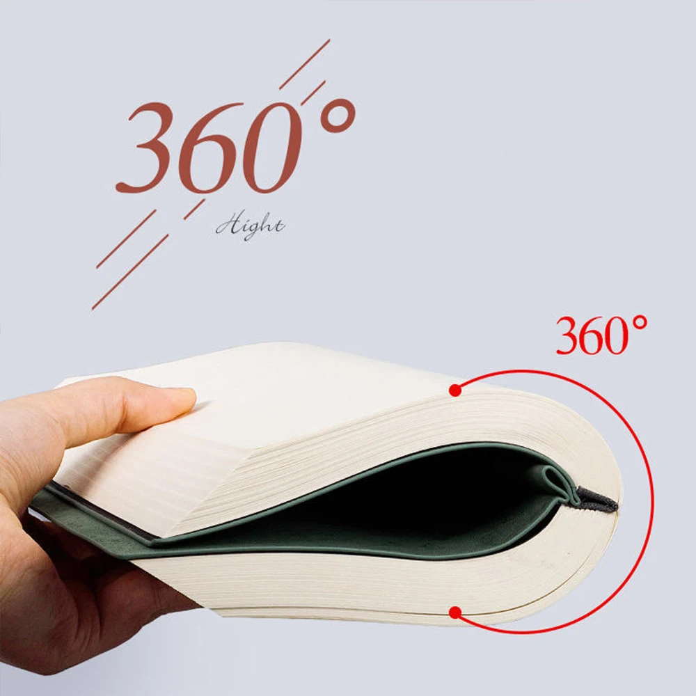 Super Thick Book 640Pages Leather Sketchbook Journal Notebook Daily Business Office Work Notepad 80Gsm Stationery Gift 5Color