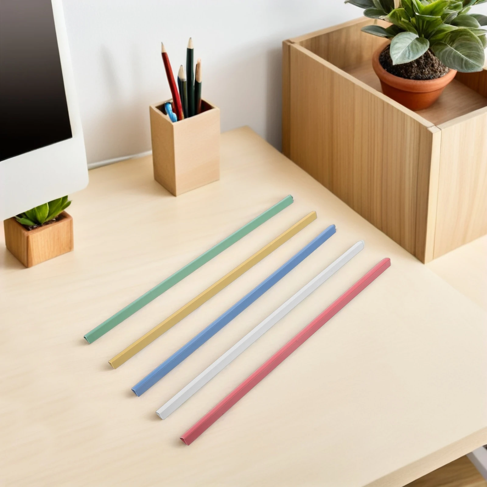 

25 Pcs Binding Report Holder Pull Rod Clips Slide Book Cover Plastic Binder Bars Grip Spine