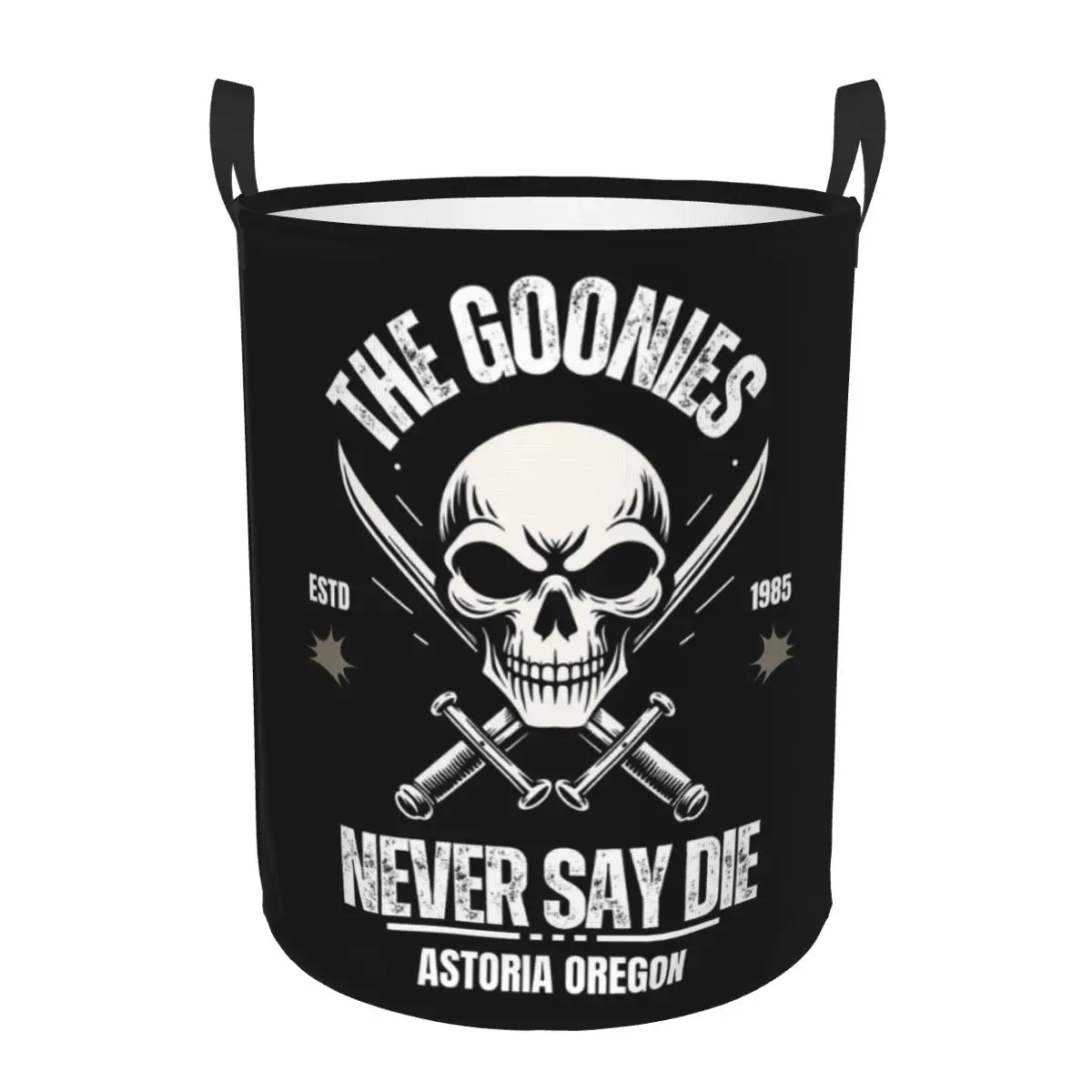 Never Say Die The Goonies Spirit Lives On Foldable Laundry Baskets Dirty Clothes Toys Sundries Storage Basket Large Bag For Kids