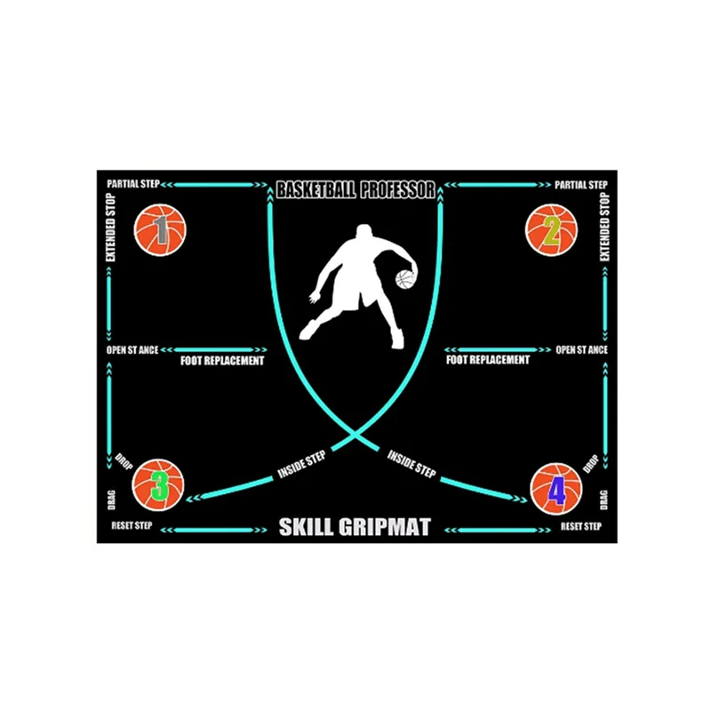 

A24P Портативный баскетбольный коврик для ног Портативный противоскользящий баскетбольный тренировочный коврик для ног Тренировочный коврик для ног