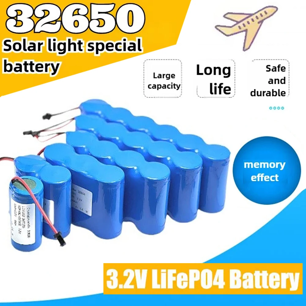 Image of Original 32650 Neue Batterie Pack 3,2 V LiFePO4 Batterie Lithium-Eisen Phosphat Zelle Für Outdoor Solar Straße Licht Lampe flutlicht