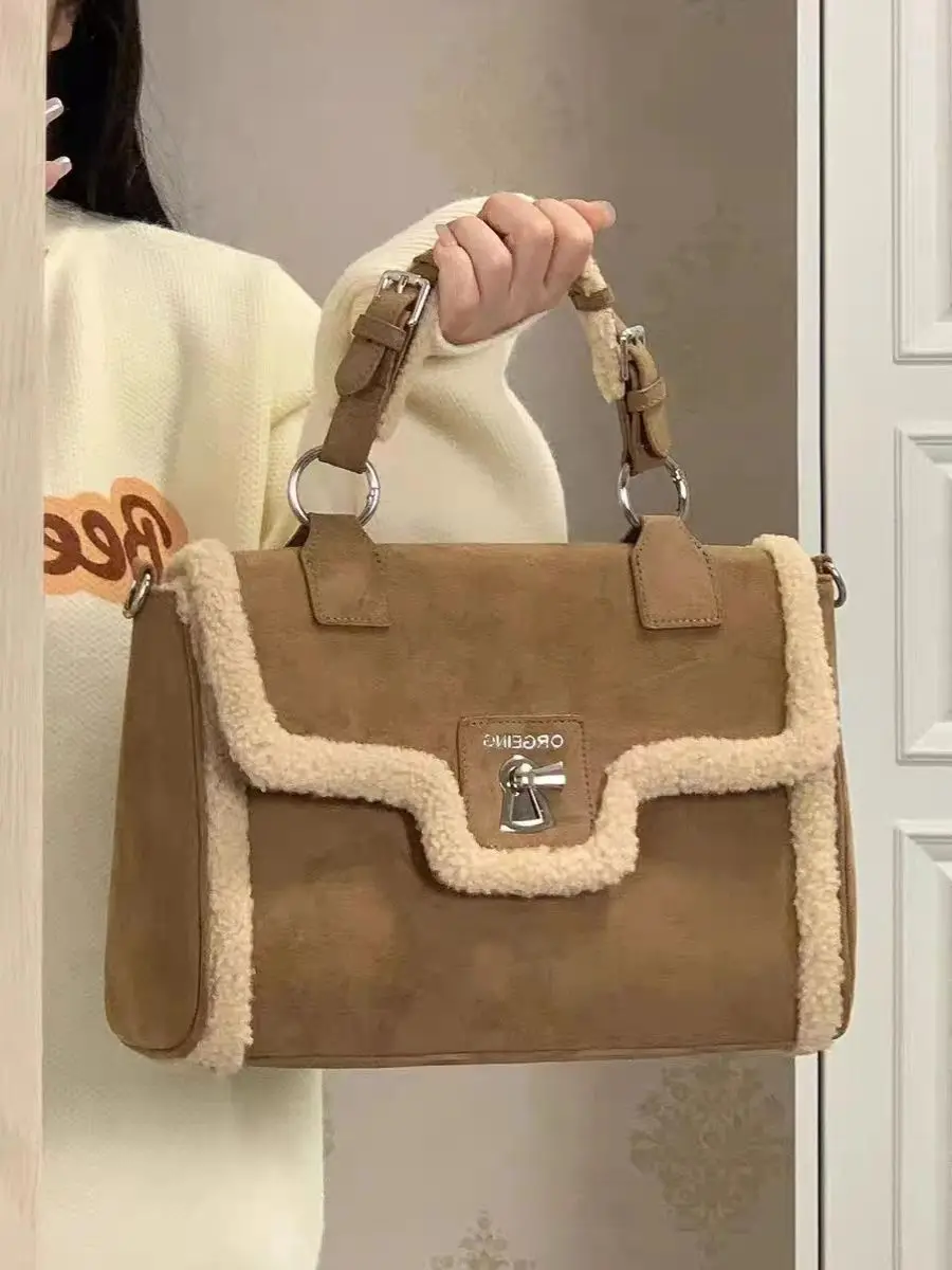 JIAERDI Vintage Brown Tote Bag Women Autumn Winter New Handle Large Capacity Shoulder Bag Female Casual Crossbody Bags Briefcase