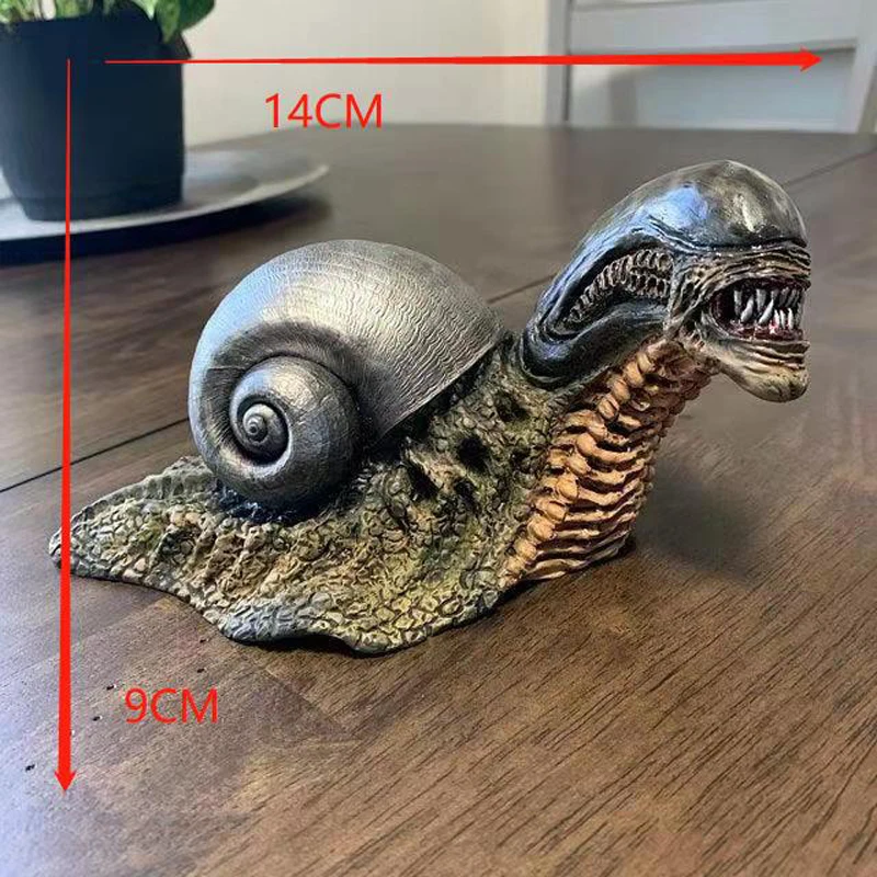 Grande mutação feio mal caracol animal resina figura monstro modelo raro coleção limitada brinquedo presente para adulto decoração de halloween