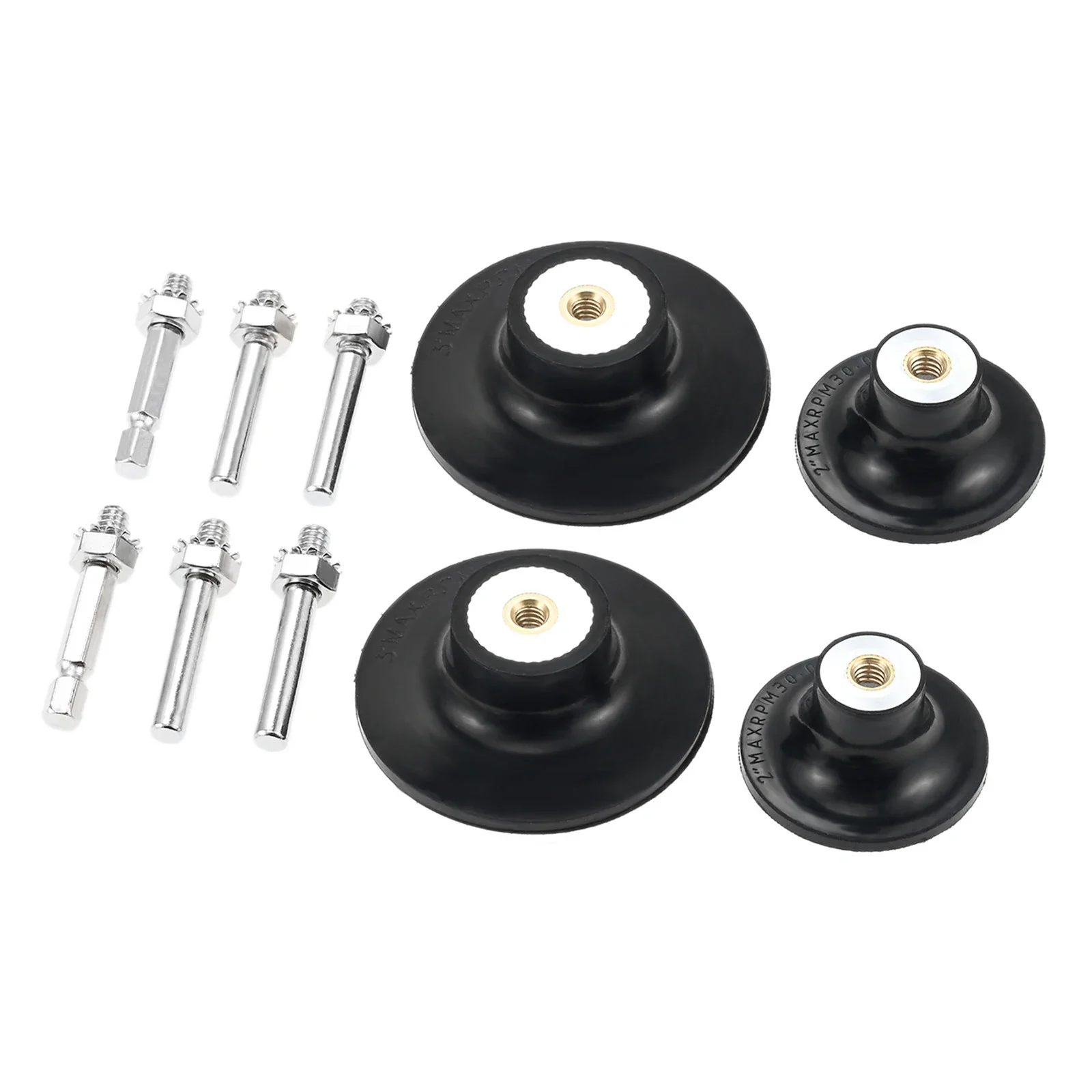 10 unids/set 2 pulgadas 3 pulgadas soporte de almohadilla de disco de cambio rápido con vástagos dobles hexagonales redondos de 1/4 "para amoladora lijado pulido