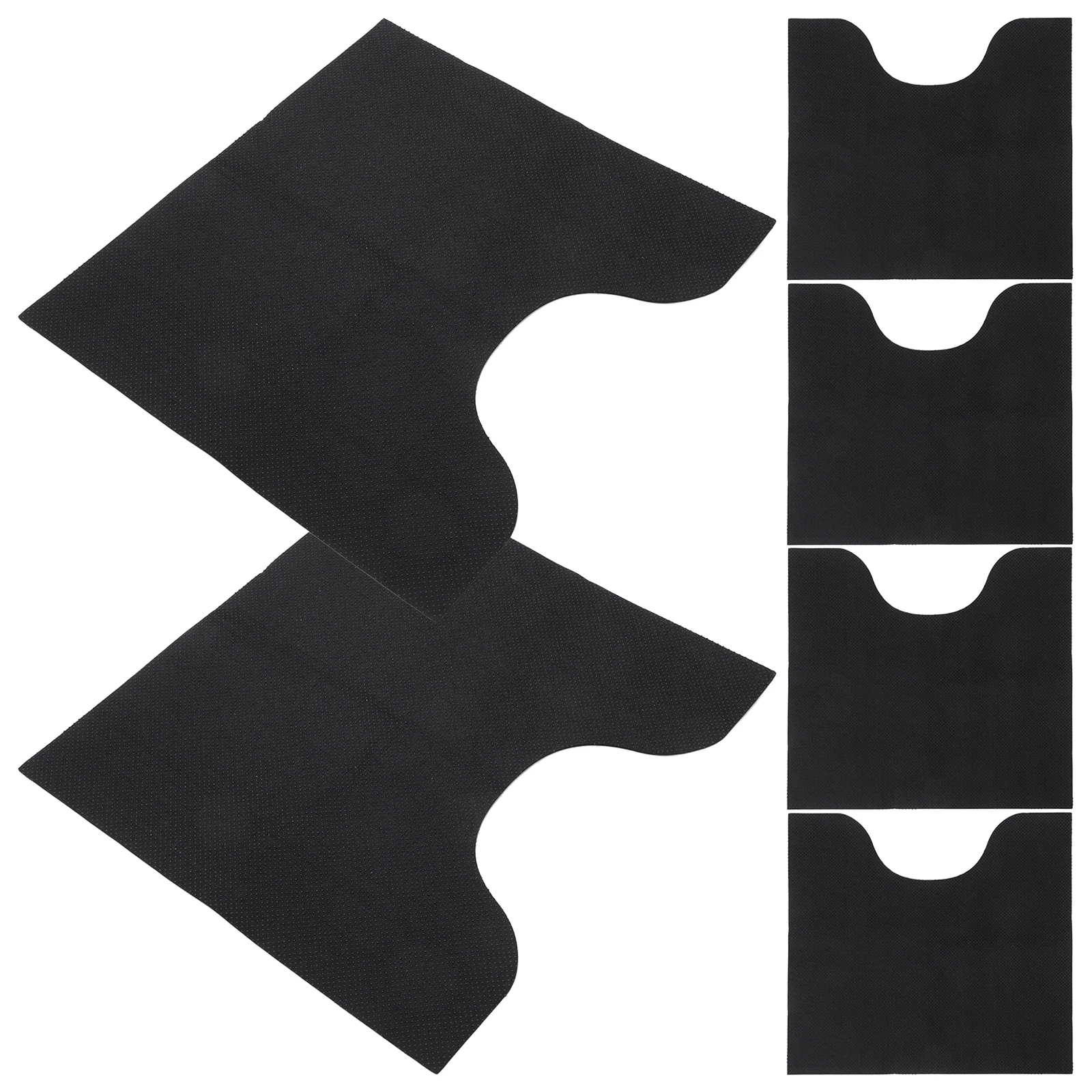 

6pcs U-Shaped Toilet Training Pad Reusable Potty Seat Floor Mat Leakproof Universal Fit for Baby Kids Blue Decor Fun Bathroom