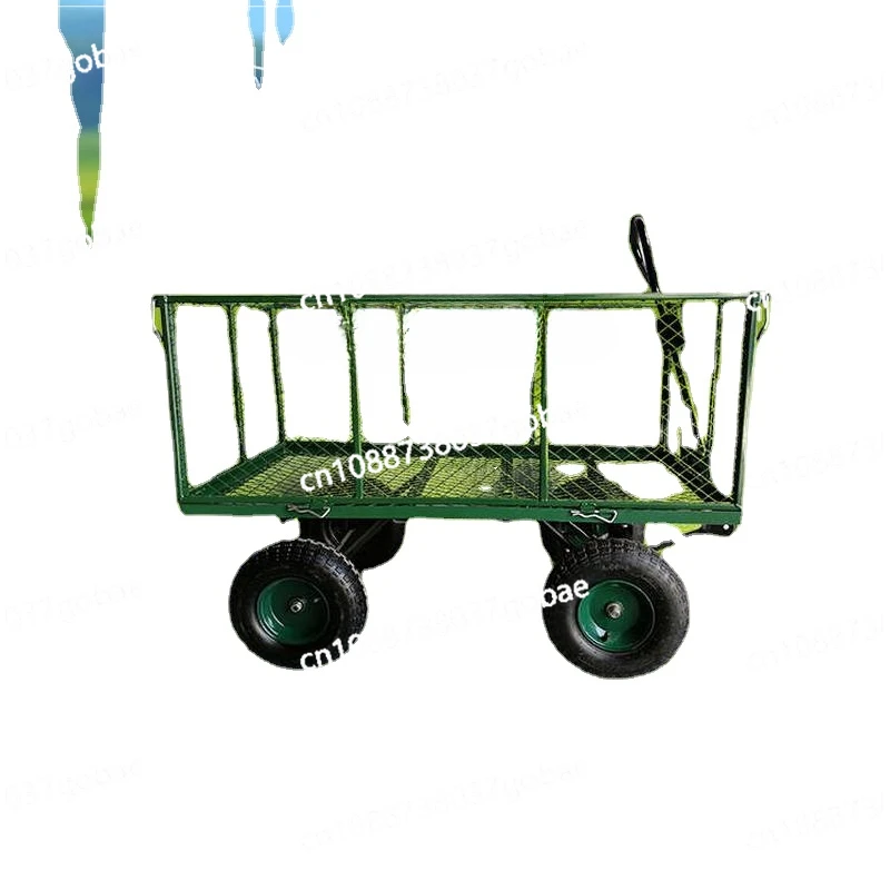 Xl Four-Wheel Flat Trailer Foldable Cart Stall Trolley Carrier