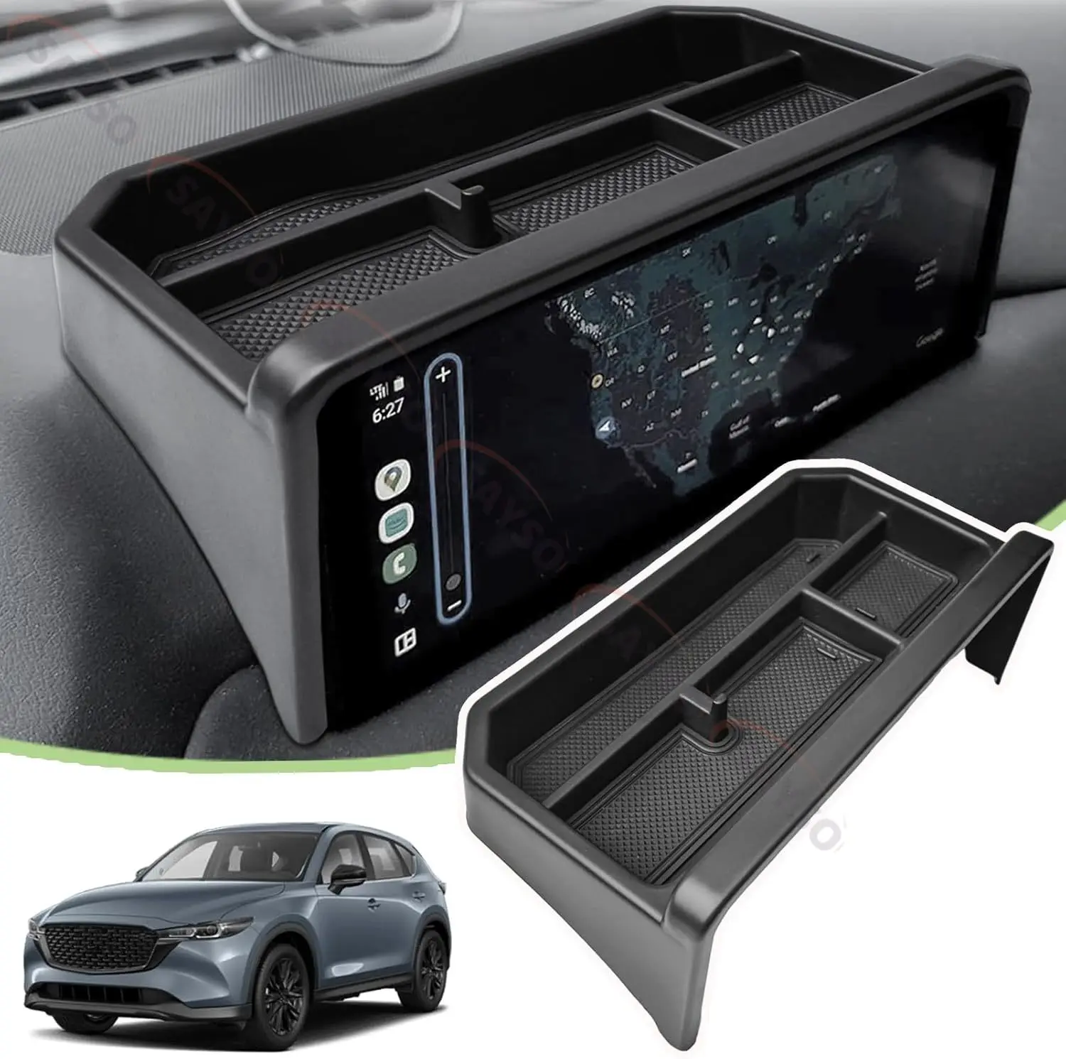 Image of Für Mazda CX-5 2025 2024 2023 2022 Mittelkonsolen-Organizer Armaturenbrett-Organizer Ablage Aufbewahrungsbox Auto-Innenausstattung Zubehör