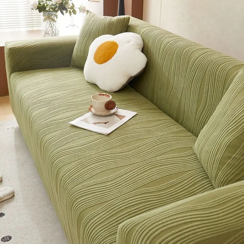 

All-inclusive Elastic Sofa Cover Jacquard Solid Color Universal Slipcovers Thicken Removable Sofa Cover Towel Home Decor