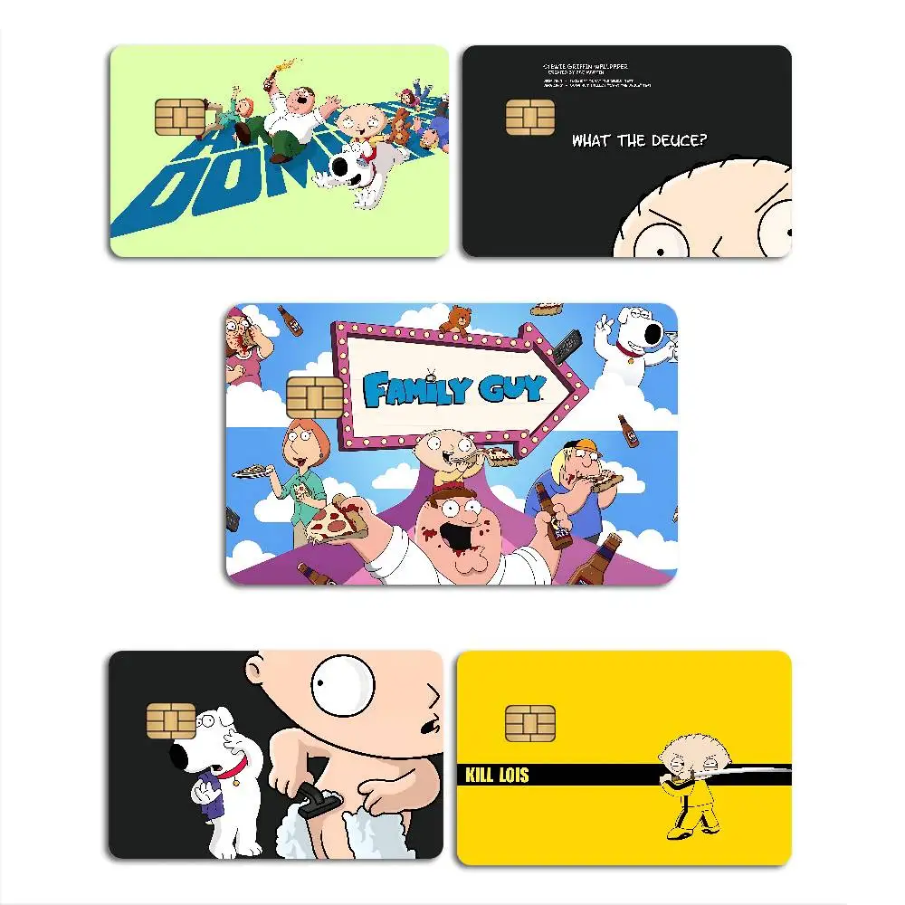 F-Family Cartoon G-Guy Diy Credit Debit Card Sticker Party Sticker Decoration Waterproof Small Chip Card Skin Sticker