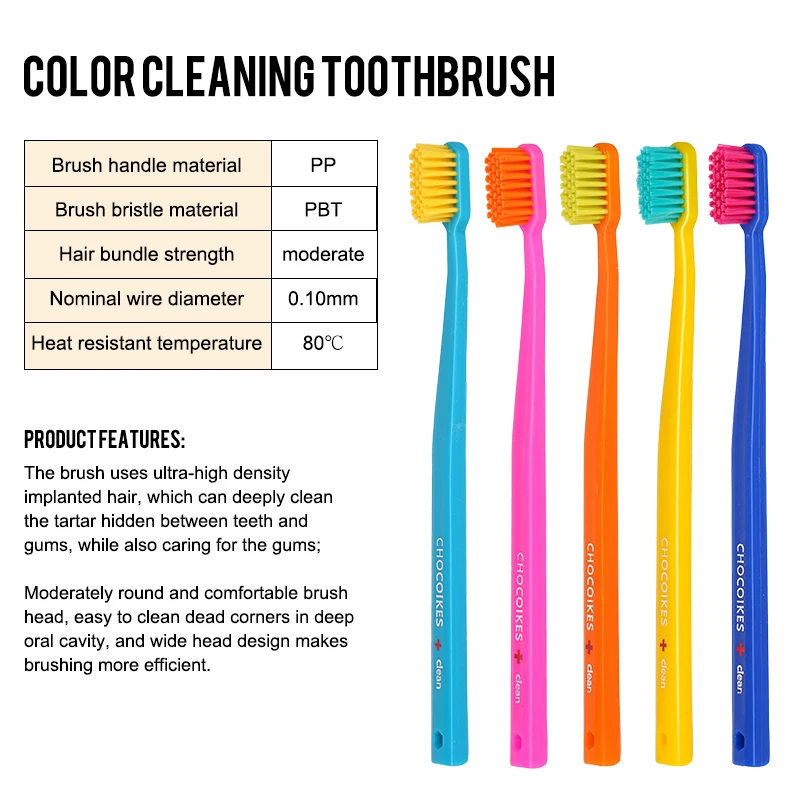 5pcs/set Dental Soft Toothbrush Adult Household Interdental Tooth Brush Oral Hygiene Daily Cleaning