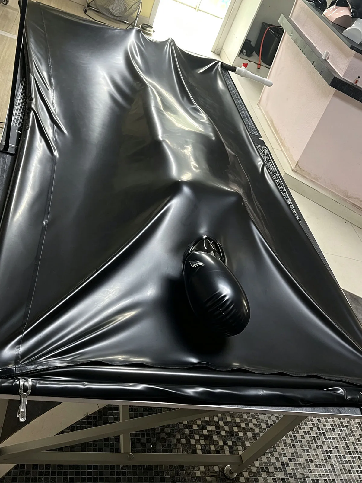 Black High Gloss Vacuum Bed Forming Sheet Studio Photography Prop Costume