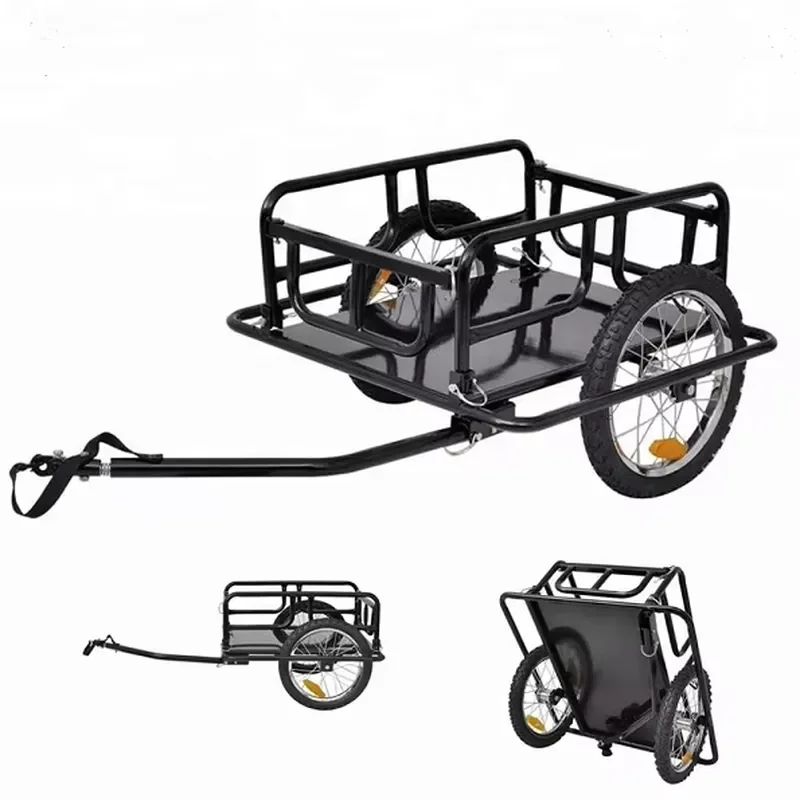 Foldable Pet Bicycle Trailer Portable Outdoor Luggage Transport Cart New Dog Bike Carrier for Cycling Travel Heavy Duty Cargo