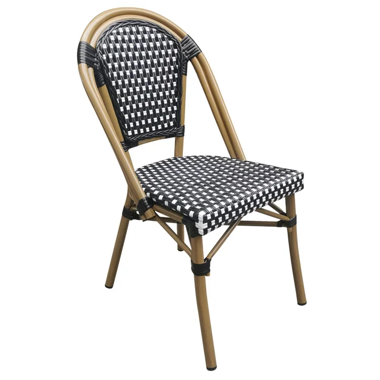 L-135 Hot selling all-weather UV resistant outdoor rattan chairs for French tavern restaurants