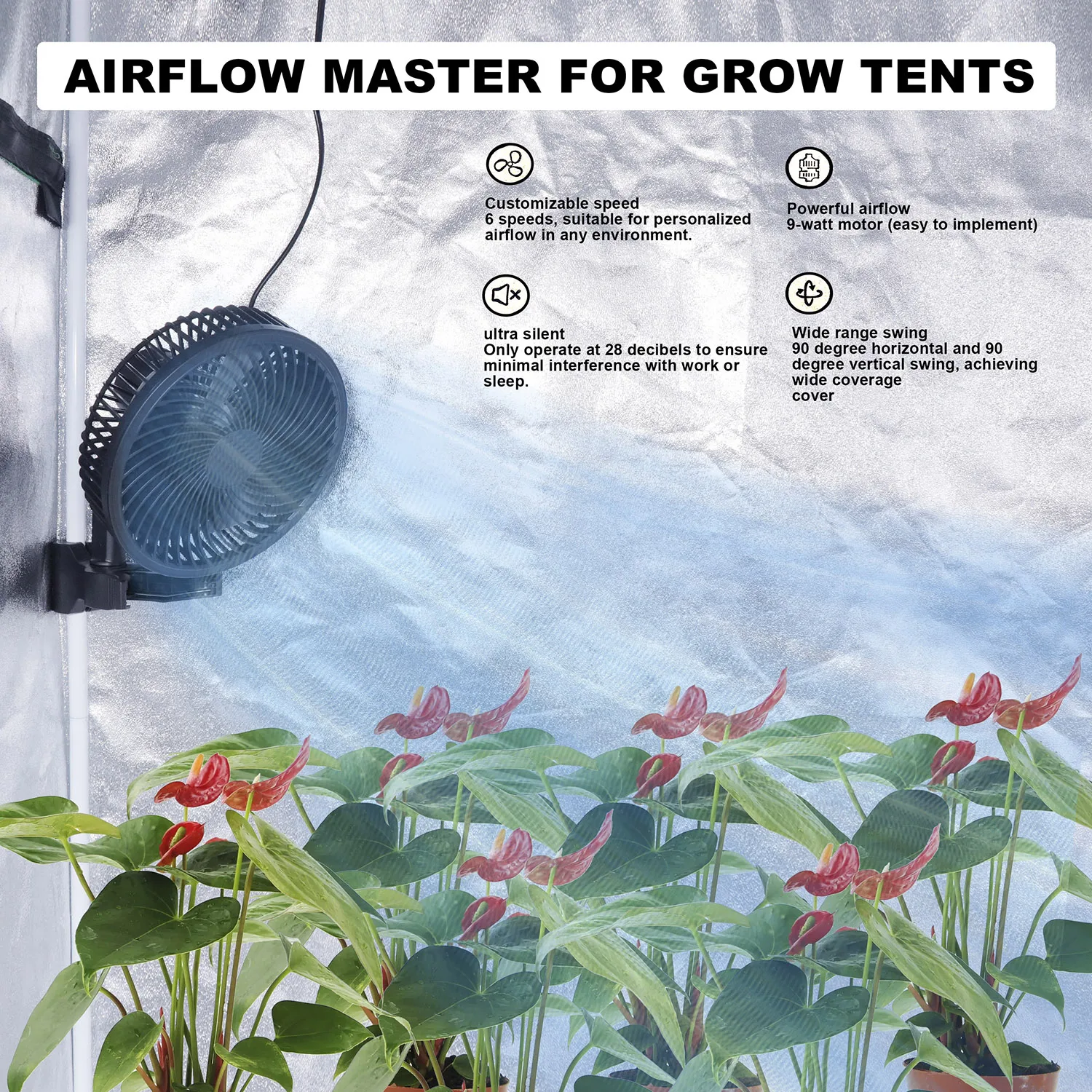 ventilateur-a-clip-pour-serre-de-culture-debit-d'air-eleve-320-cfm-plusieurs-vitesses-de-vent-haute-performance-faible-bruit-pour-hydroponie-et-serres