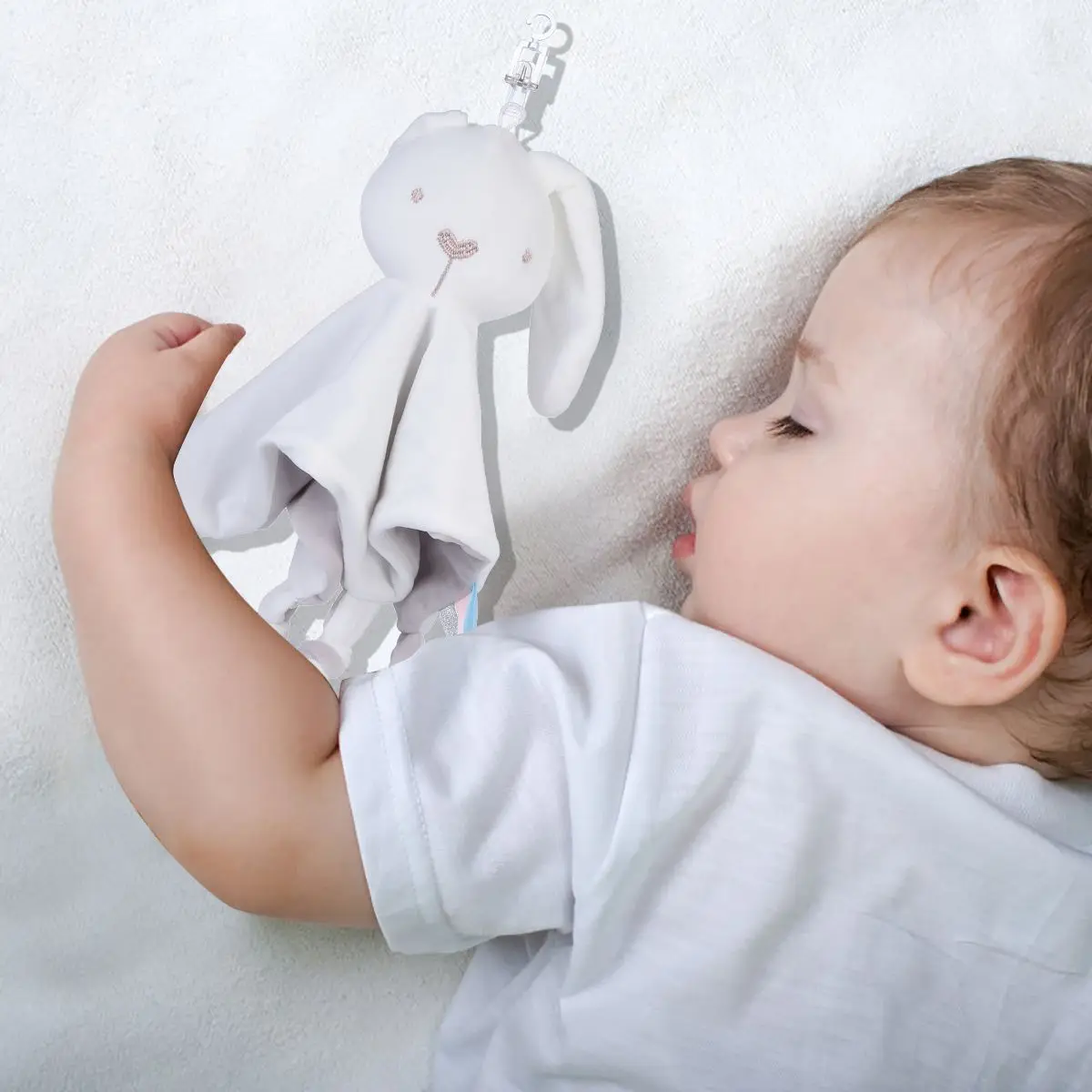 

Rabbit Appeasing Towel Stuffed Bunny Infant Soothing Baby Comforter Animal Sleeping Cotton