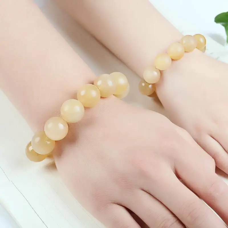 20Mm Buddhist Prayer , Genuine Tibetan Natural Round Beads, Couple'S Style, Sheep Horn Bracelet,