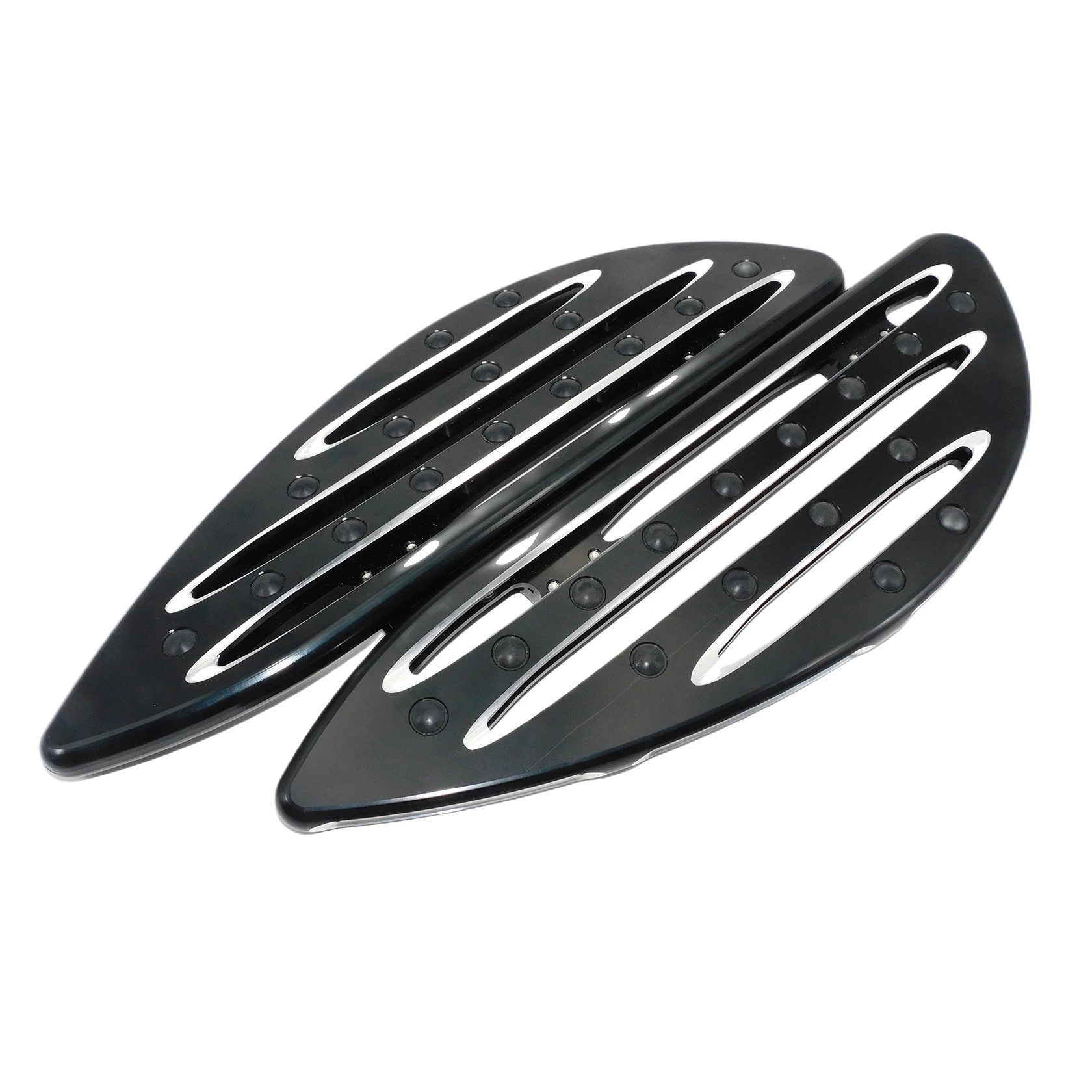 Motorcycle Driver Front Floorboard Passenger Rear Footpeg Black Footrest Pedal For Harley Touring Softail FL Dyna FLD Sportster