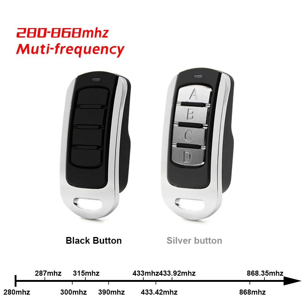 Multi-frequency Garage Control 286 to 868 Mhz Door Opener Command Variable Code Gate Drive Self-copying Remote Control 433mhz