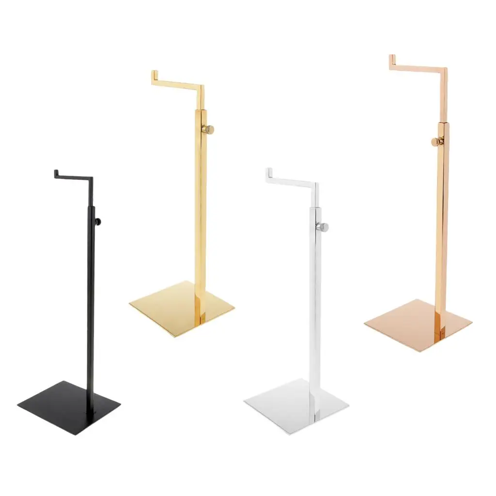 Stainless Steel Handbag Display Stand Adjustable Height Bag Holder Jewelry Organizer for Home Store