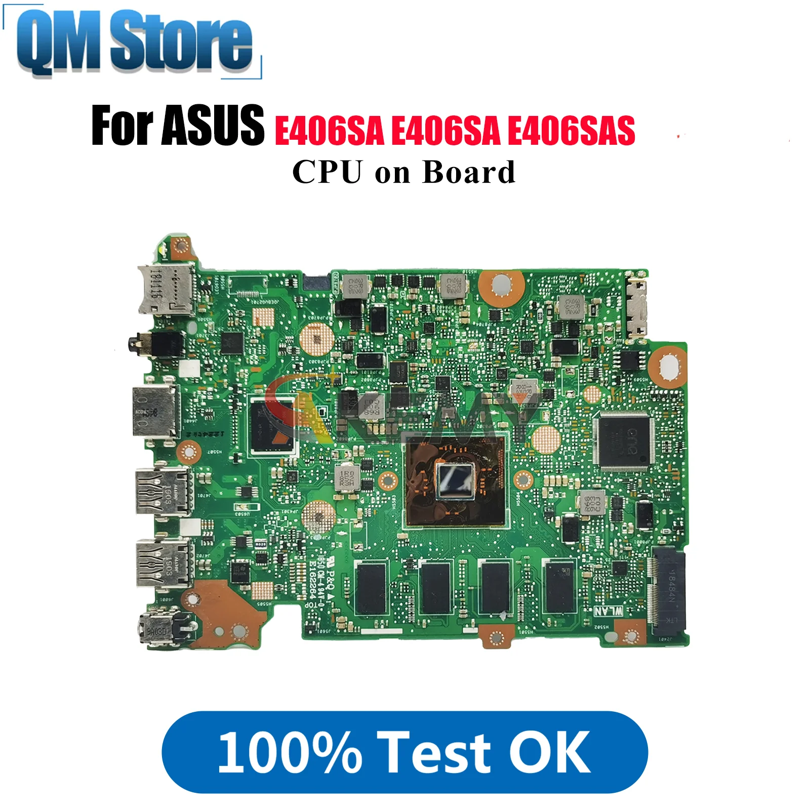 

E406SA Laptop Motherboard For ASUS EeeBook E406SA E406SAS E406S Notebook Mainboard With CPU 100% tests OK fast shipping stk