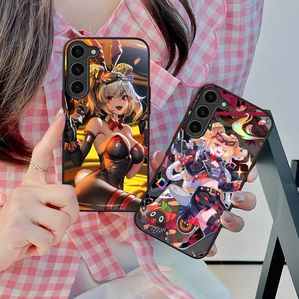 

Белый чехол для телефона Zenless Zone Zero Burnice для Samsung Galaxy S25 S24 S23 S22 S21 Plus FE Ультрацветный силиконовый чехол для смартфона