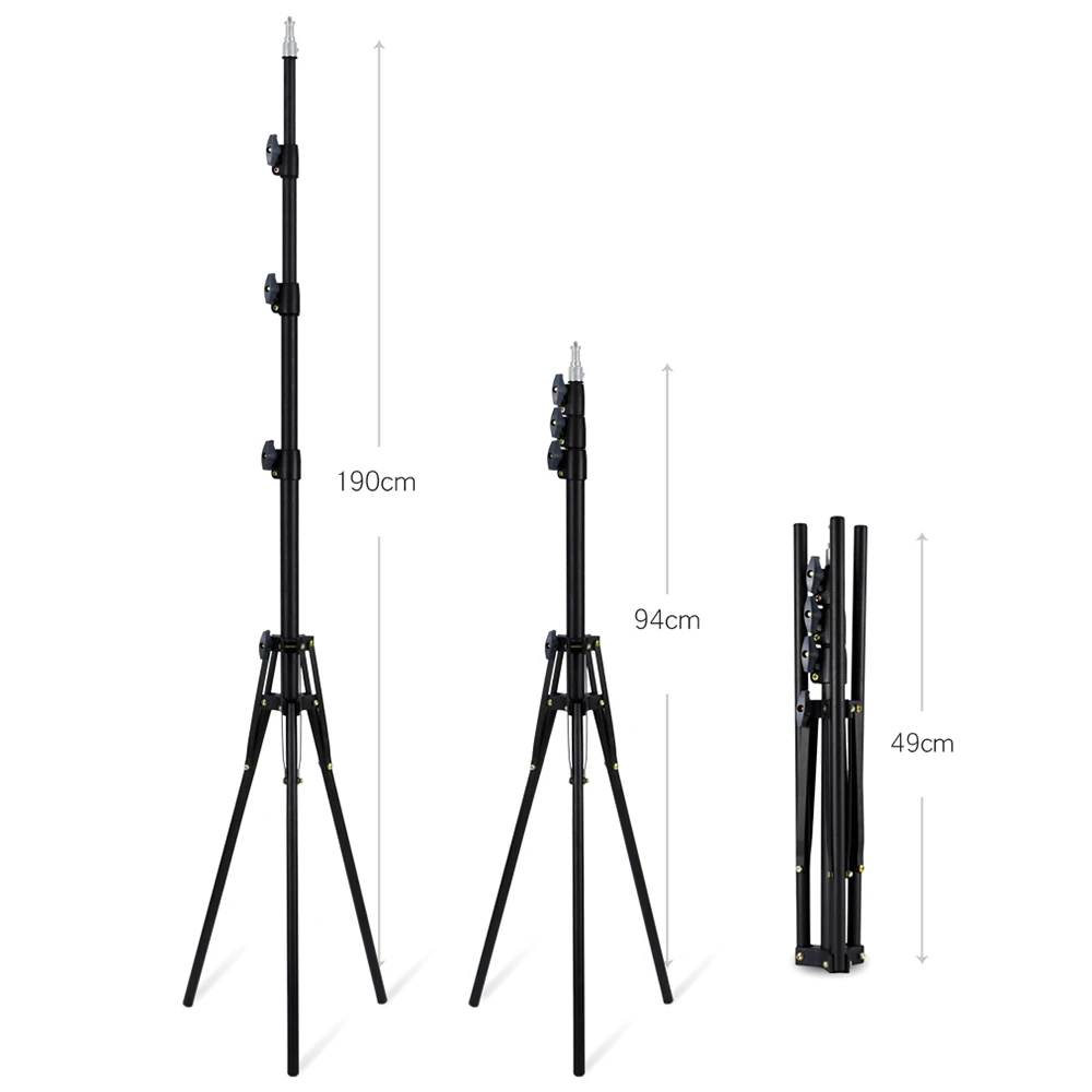 75inch 1.9m Foldable Metal Light Stand 1/4