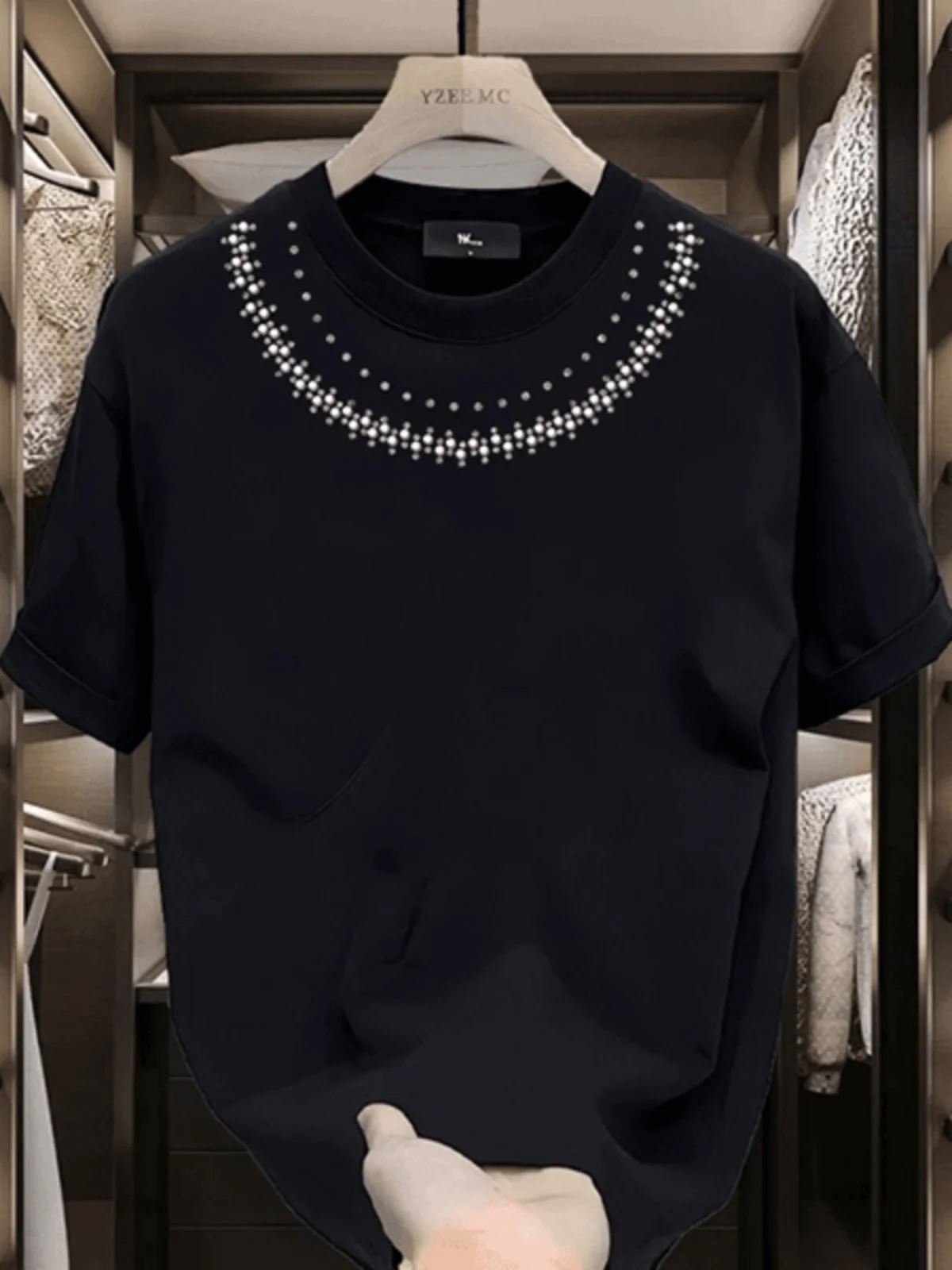 

Американская свободная хлопковая футболка с коротким рукавом и ретро-принтом, повседневный топ для лета, модная уличная одежда с круглым вырезом