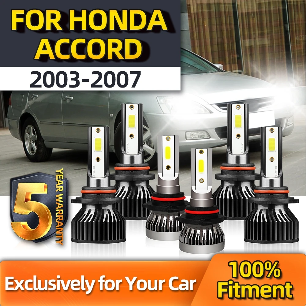 

Crossfox High 9005 Low 9006 Fog Light H11 6pcs Led Car CSP LED Bulbs Shine White Kit For Honda Accord 2003 2004 2005 2006 2007