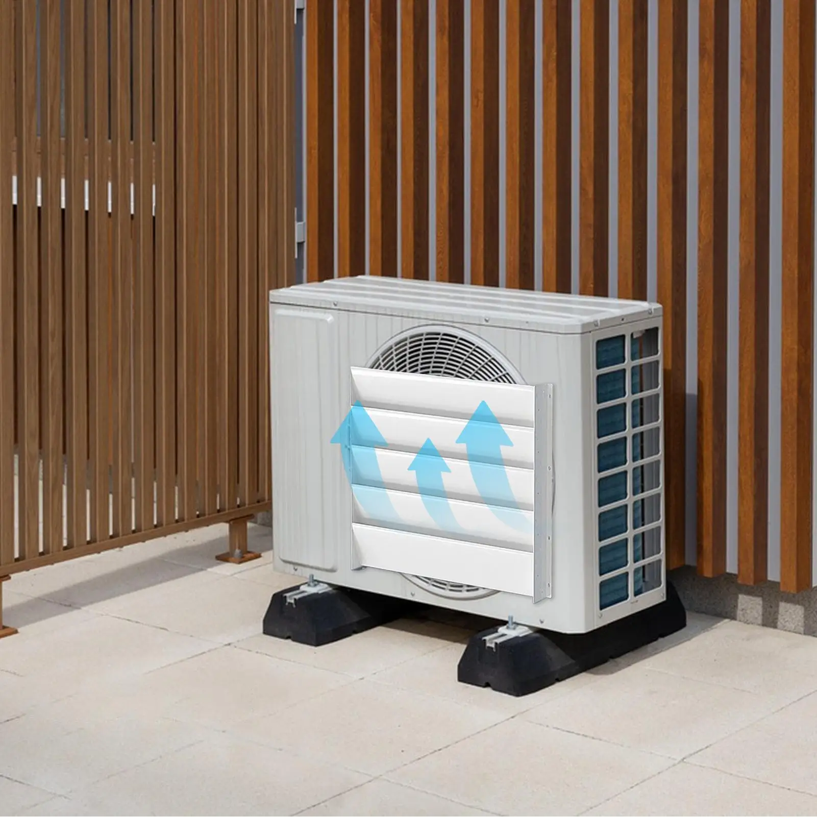 Air Conditioner Deflector Ac Outdoor Unit Air Outlet Baffle Guide Deflector Cover Panels For Window Ceiling Wall Home Vents Duct